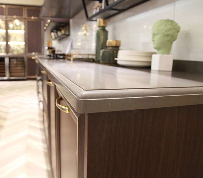 kitchen without traditional cabinets