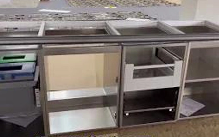 Tủ bếp inox lắp ráp