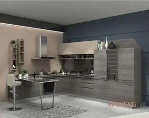 Tủ bếp 4 loại đưa bạn chứng kiến sự kết hợp giữa tủ bếp Trung Quốc và phương Tây